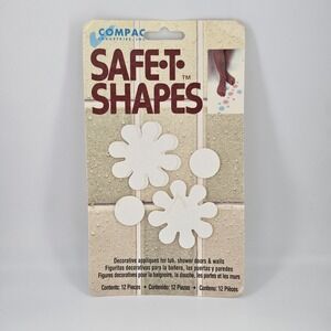 Vintage Compac Safe • T• Shapes Daisy Flowers Bath Tub Wall Decor Appliques USA